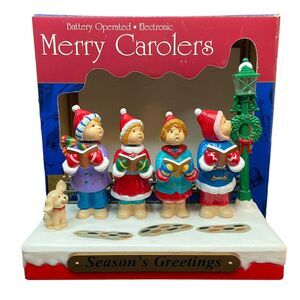 Animated MERRY CAROLERS Battery Operated Musical Christmas Holiday Decoration